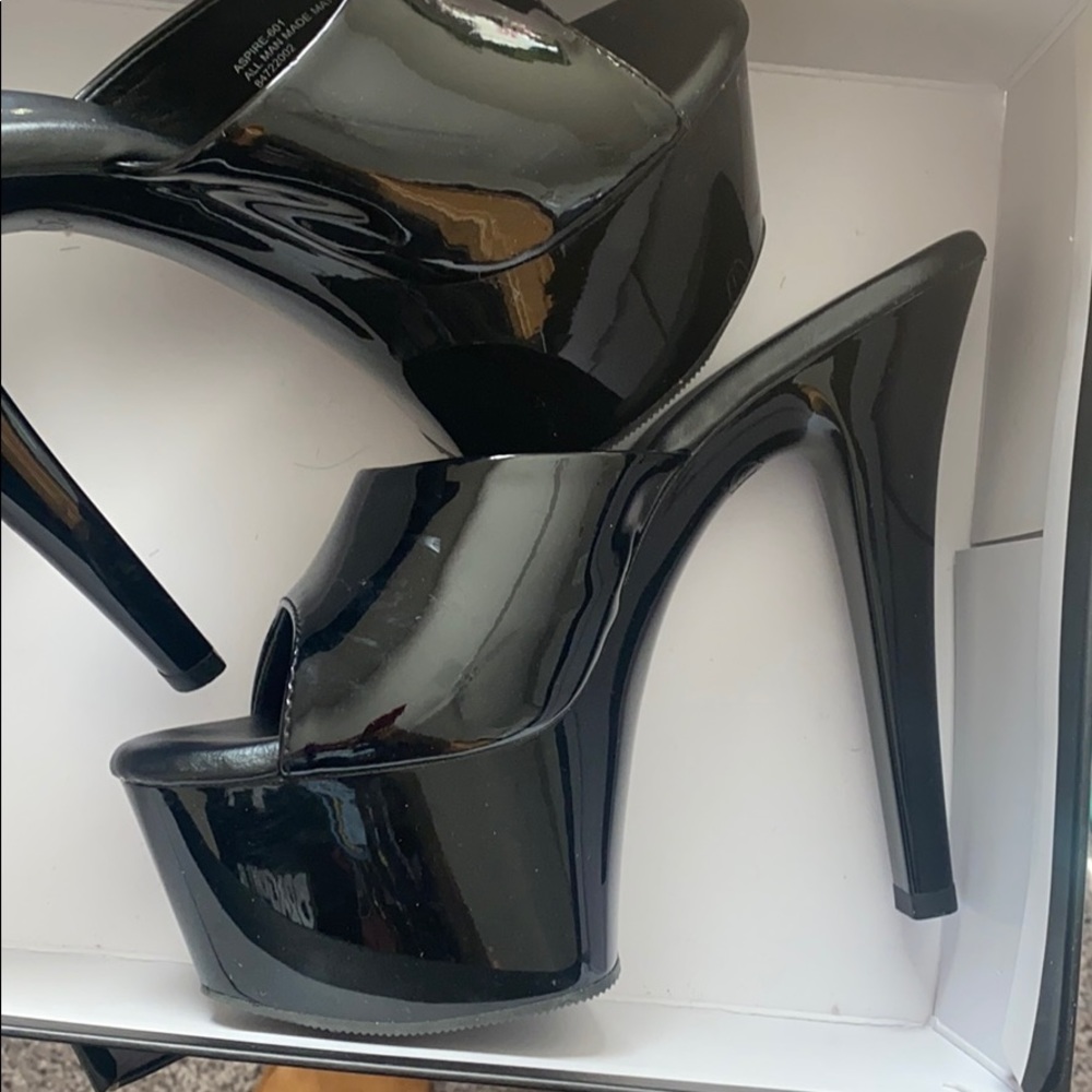 Black platform shoes